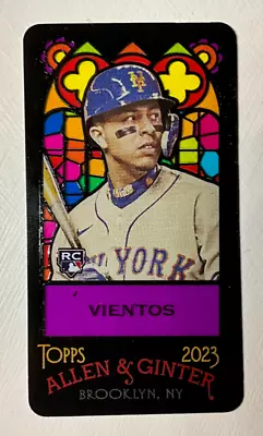 2023 Allen Ginter Mark Vientos Rookie Mini Stained Glass /25 SSP NY Mets • $49.95