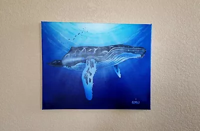  Maui Hawaii Humpback Whale Painting Original 16x20 Inches  • $275