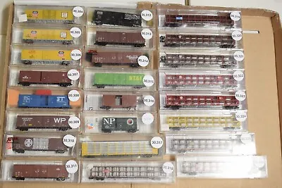 N Scale MICRO TRAINS 60' BOX AND AUTO RACK CARS UP SF GT NP RG GN Sold Individu • $19.95