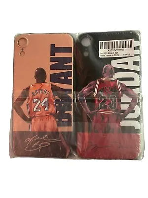 For IPhone XR Cases 2 Pack Soft TPU Black Basketball Players Bryant Jordan • $14.99