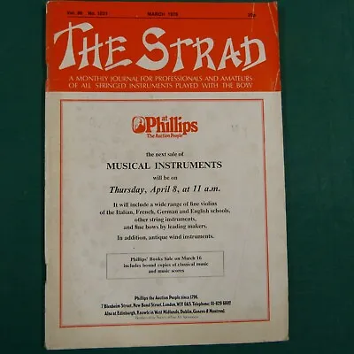 The Strad Magazine March 1975 Douglas Bearden St. Louis Violin / Willy Hess • $8.84