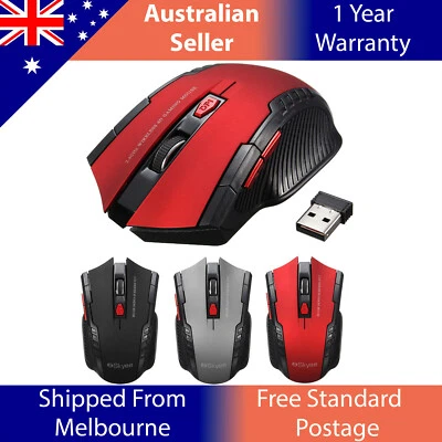 $11.29 • Buy 2.4GHz Wireless Gaming Mouse Optical Mice For Laptop PC Computer USB Ergonomic