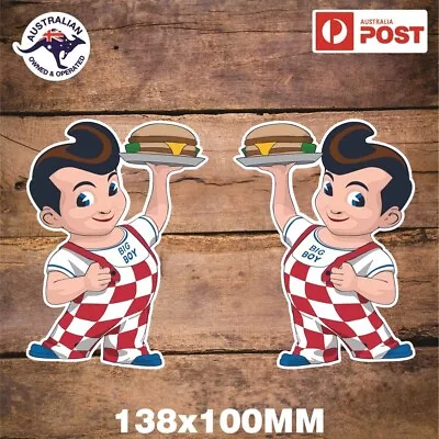 Big Boy Diner Burgers Sticker Pair Vintage Retro Old School • $6.99