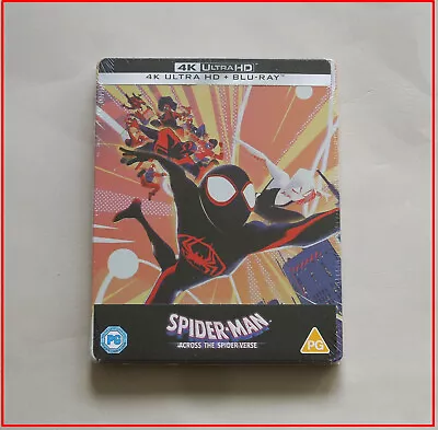 Spider-man Across The Spider-verse - Uk 4k Ultra Hd + Blu-ray Steelbook * New • £43.97