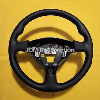 Mitsubishi Evo CP9A Steering Wheel Exchange Evo 4 5 6 4G63 Blue Stitch Jdm  • $352.30