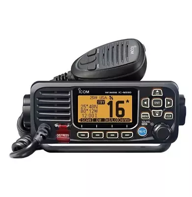 ICOM M330GE FM Transceiver - Black | Radio | M330 | Compact | Waterproof | GPS • £250