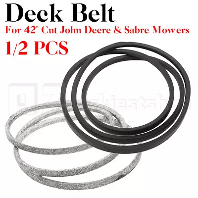 2PCS Deck Belt For 42  Cut John Deere & Sabre  Ride On Mowers GX20072 GY20570 Z • $29.29