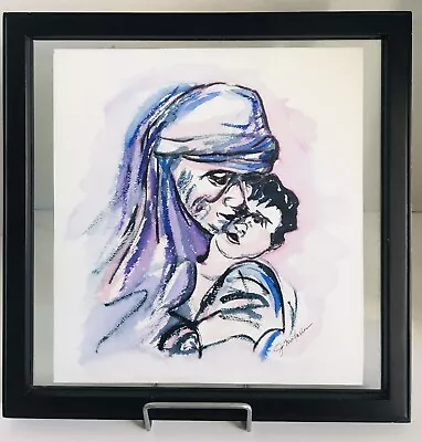 Mother Teresa à Bruni Original Framed Watercolor Signed J McFarlen 2005 Vintage • $233.95