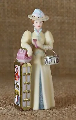 AVON 2002-2003 ~ Mrs. P.F.E. Albee Porcelain Figurine Under Globe ~ Miniature • $28