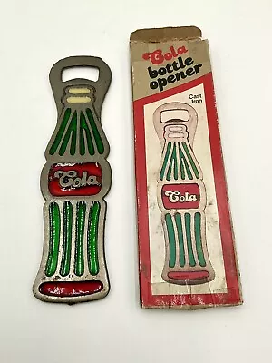 Vintage Cast Iron And Stained Glass Bottle Cap Bottle Opener Cola Giftco Inc. • $6