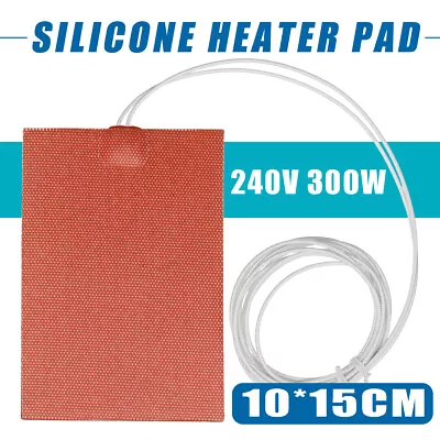 300W Car Engine Oil Pan Sump Tank Heater Plate Silicone Heating Pad 10X15CM 240V • $14.73