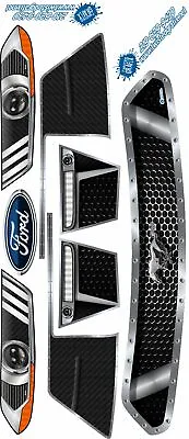 Mustang Headlight Decal Kit Late Model Gen6 Nose Bumper Graphics • $44.99