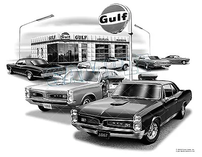 Pontiac Gto 6667 Muscle Car Art Auto Print 6100  Free Usa Shipping   • $24.99