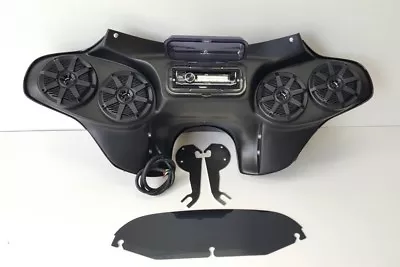 Harley Davidson Batwing Fairing Stereo & 5 1/4 Setup Softail Fatboy Heritage • $699