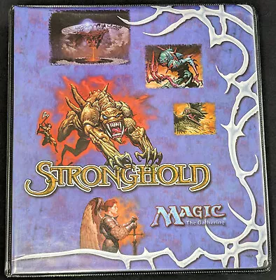 Magic The Gathering Stronghold Binder Vintage Mtg 1998 WITH ART PAGES WOC81260 • $84.77