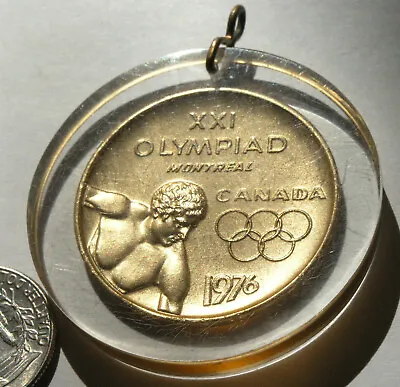 Vintage XXI Olympiad Canada 1976 Montreal  Medal In Plastics Resin 50 Mm/dia • $29.99