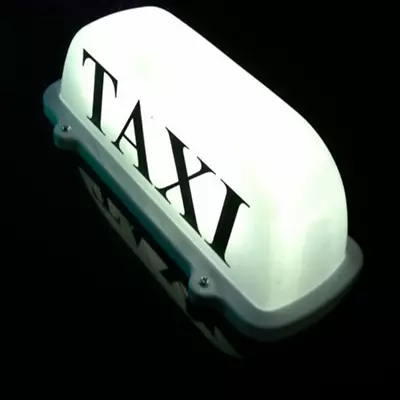 12V Magnetic Waterproof Taxi Cab Roof Top Illuminated Sign Car White Led Light • $26.99