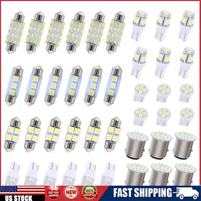 42PCS Car Interior Combo LED Map Dome Door Trunk License Plate Light Bulbs White • $8.90
