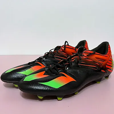 ADIDAS Lionel Messi 15.1 FG AF4654 Black Mens Soccer Cleats Football Size US 10 • $64.99