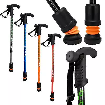 Flexyfoot Derby Handle Shock Absorbing Walking Stick | Range Of Colours • £29.95