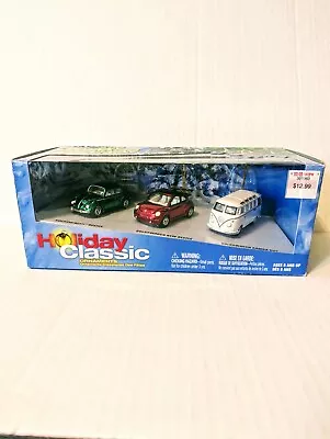 JOHNNY LIGHTNING Holiday Classic Ornaments VOLKSWAGEN- Beetle & Samba Bus 1/64 • $18