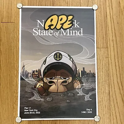 Bored Ape Yacht Club Apefest 2022 Day 4 Poster ~ 1498/5000 New York City • $155
