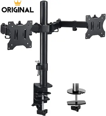 $50.29 • Buy Dual Monitor Desk Mount Stand Full Motion Computer Arm Mount 2 Screens 13 -27 In