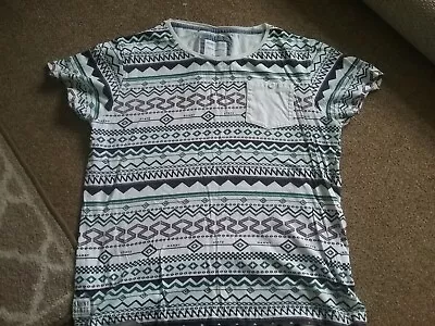£4.99 • Buy Mens Nanny Strate Short Sleeve T Shirt Top Green Plum Blue White Medium