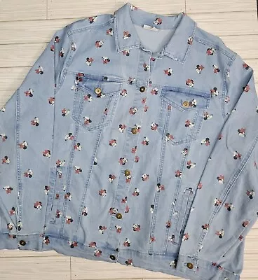 Disney Parks Minnie Mouse Denim Jean Jacket Size 2X NWT • $60.99