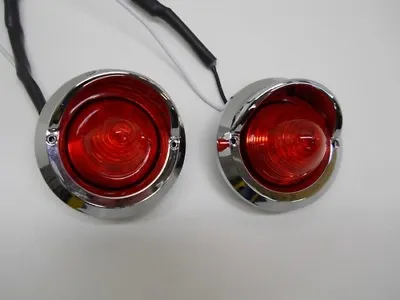 (2) Red 2  Round 9 LED Beehive Mini Stop Turn Brake Tail Lights / Golf Carts • $29.99