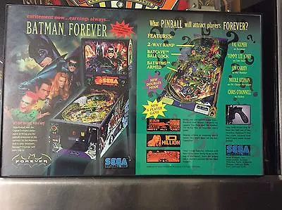 2 Sega Factory Original Nos Batman Forever Pinball Flyers W/ Free Bonus Flyer • $10