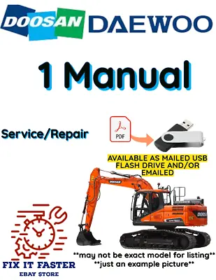 Doosan-daewoo Solar 220lc-v Crawler Excavator Service Repair Shop Manual Pdf Usb • $30