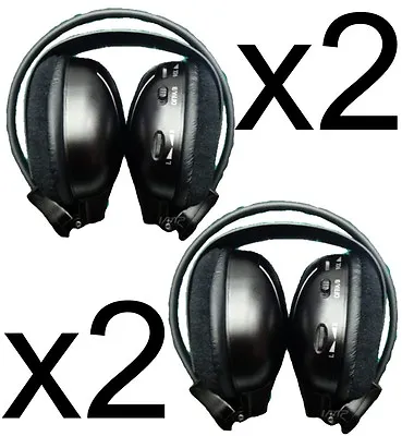 $54.95 • Buy 2 Headphones Wireless Car DVD For Toyota Ford Chrysler Nissan Pathfinder Fold