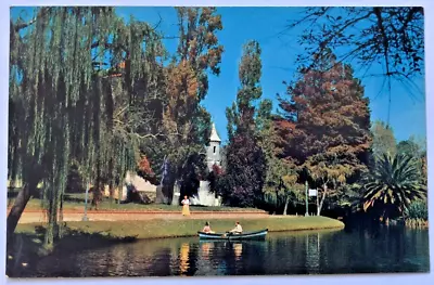 Pan American Airways Montevideo Uruguay People In Boat Park Lake VTG Postcard • $5.99
