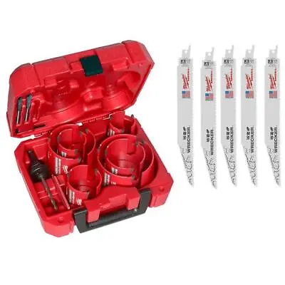 Milwaukee Hole Saws Bit Kit (10-Piece) W/ Saw Blades (5-Pack) Multi-Purpose • $180.33