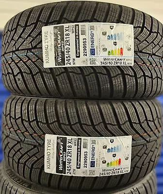 2x New Kumho Wp52 Winter 245/40 Zr18 Xl 97w Snow/ice/mud 245 40 18 2454018 M&s • $298.39