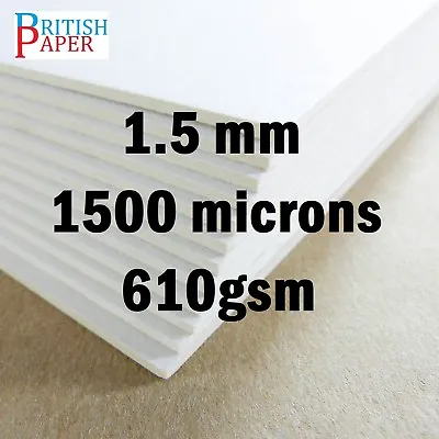 A6 A5 A4 A3 A2 White Backing Board Craft Card Thick Paper Greyboard Cardboard Mm • £233.99