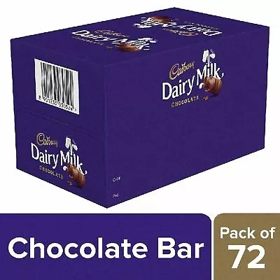 Cadbury Dairy Milk Chocolate Bar 6.6g (Pack Of 72) • £29.44