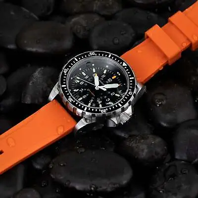 Rescue Orange Dive Strap - Italy - Marathon Watch: New W/ 2 Spring Bars: 22mm • $59.46