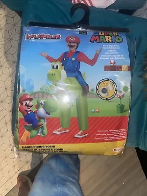 Nintendo Mario Riding Yoshi Inflatable Child( M7/8) Costume Super Mario Bro • $22