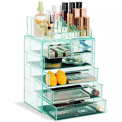 Cosmetic Organizer - Clear Case With 4 Large 2 Small Drawers For Vanity • $28.94