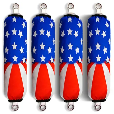 Flag USA Patriot Suzuki Shock Covers King Quad 300 400 450 500 700 750 (Set 4) • $38.90