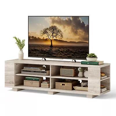 59  Wood TV Stand Console Storage Entertainment Media Center With Shelf Oak • $119.98