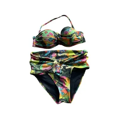 $29.99 • Buy Rosa Cha Bikini Multi Colored Size M Bandeau 