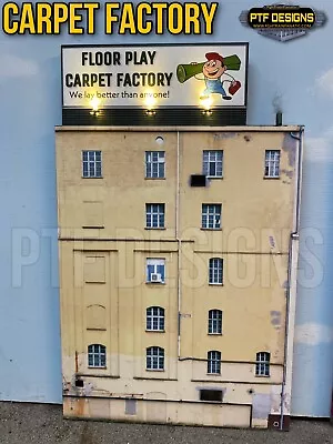 O Scale CARPET FACTORY - Building Flat/ Front W/LED - Scratch Built Lionel MTH • $24.99