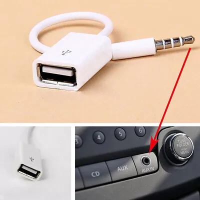 1x Car Accessories 3.5mm Male AUX Audio Plug USB 2.0 Female Converter Cable Cord • $6.59