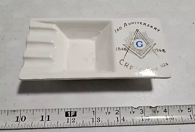 Vintage 1968 Masonic Mason Cressona 426 100th Anniversary Ceramic? Ashtray • $24.99