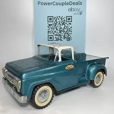 Tonka Stepside Pickup Truck Pressed Steel Metallic Blue Vintage NICE LOOK! • $149.95
