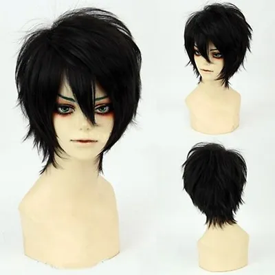 Fashion Multi Color Men Boy Short Straight Hair Wig Anime Party Cosplay Wigs #++ • $15.58
