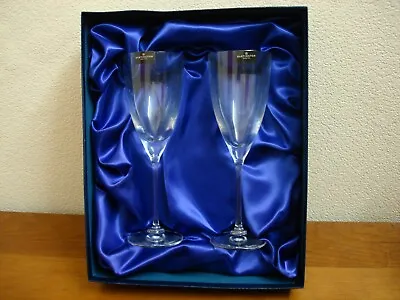 Vintage Dartington  Handmade Crystal Wine Glasses - Presentation Box • £14